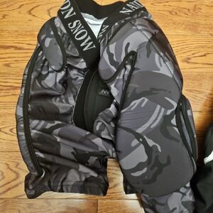 Gray Camouflage Snow Pants